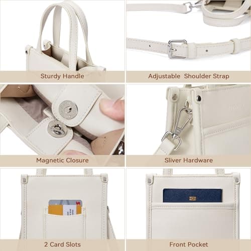 BOSTANTEN Women's Mini Crossbody Tote with Adjustable Strap