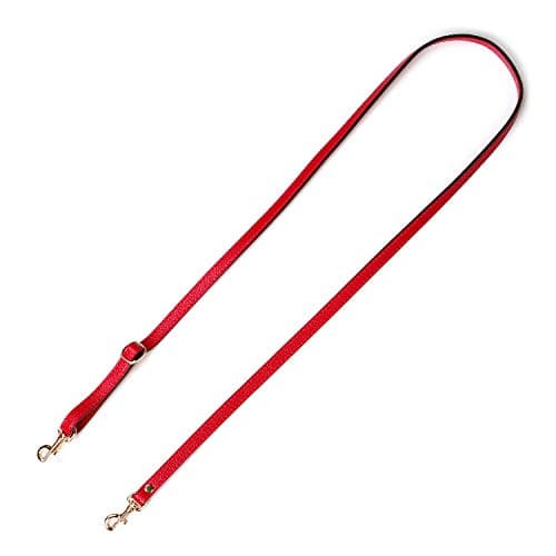 VanEnjoy Genuine Leather Crossbody Strap Replacement - 1/2" Width, 25-51" Length — Red
