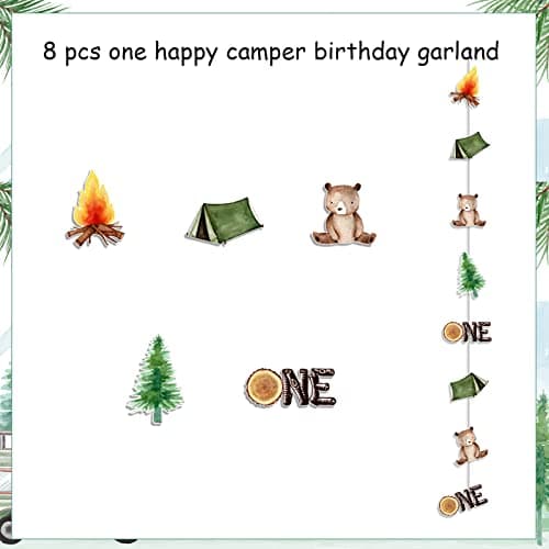 Kreatwow Happy Camper 1st Birthday Hanging Garland Jungle Party Decor