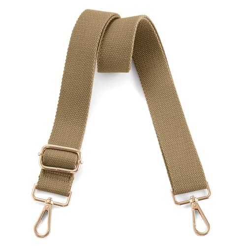 Universal Adjustable Crossbody Shoulder Bag Strap — Gold - Khaki