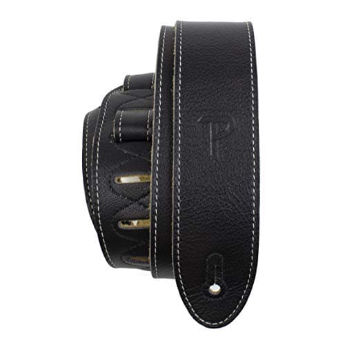 Perri’s Adjustable Vintage Brown Leather Guitar Strap for All Sizes — Soft