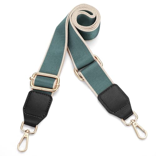 Universal Adjustable Crossbody Purse Strap for Handbags — Gold - Dark Cyan
