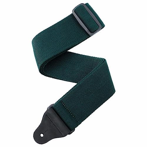 Solid Color Cotton Guitar Strap for Bass, Electric & Acoustic - Stripe Brown — Peacock Blue