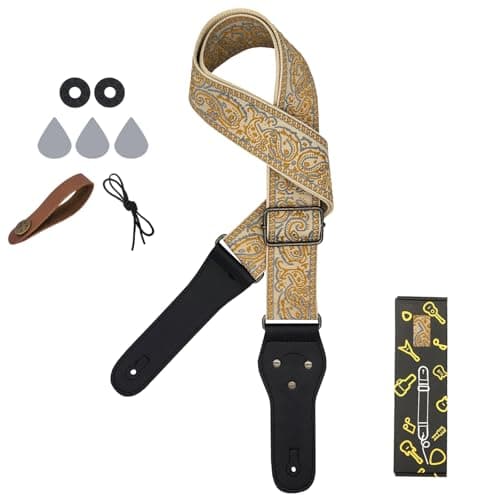 Best Jacquard Embroidery Cotton Guitar Straps for Friends with Picks and Locks
| Perfect Jacquard Embroidery Cotton Guitar Straps for Friends with Picks, Locks and Button
| Best Gift Jacquard Embroidery Cotton Guitar Straps with Picks, Locks and But 