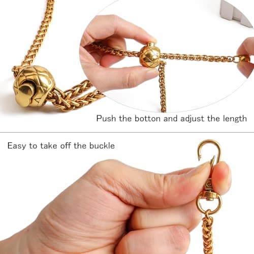 BeautLeGAN Thin Purse Chain Strap - 51 Inch Adjustable Bag Baggage Replacement