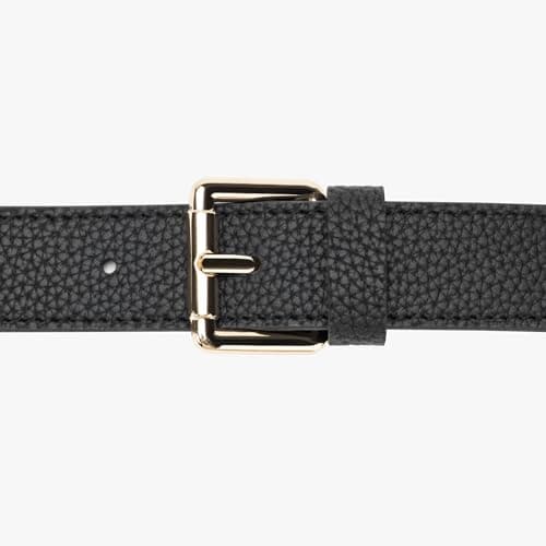 SEAVILIA Genuine Leather Purse Strap Replacement Handmade Shoulder Crossbody Bag Strap — Black & Gold Hardware