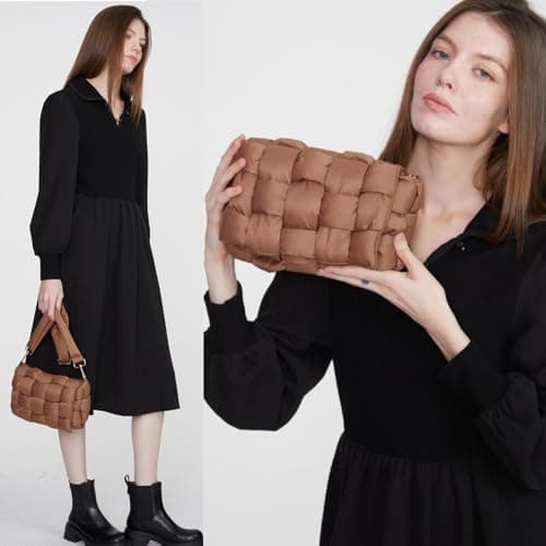NAARIIAN Quilted Woven Puffer Hobo Bag for Women