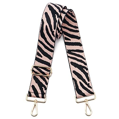DOAPMLL Adjustable Gold Hardware Canvas Shoulder Strap for Women's Crossbody Purse — Zebra1
