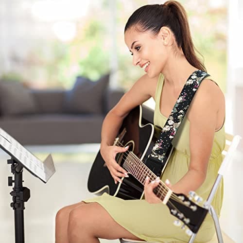 Cotton Guitar Strap for Acoustic Guitar and Ukulele with Accessories