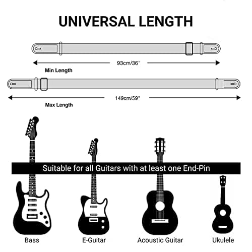 Custom Personalized American Flag Guitar Strap - Bass Electric Acoustic