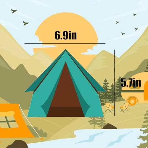 Happy Birthday Camping Banner for Party Decorations