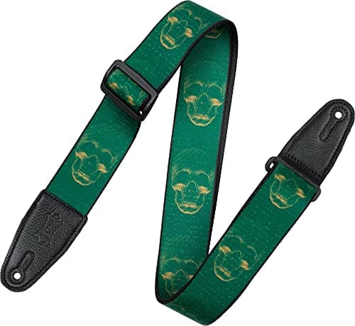 Levy's 2" Wide Polyester Guitar Strap — Green & Yellow