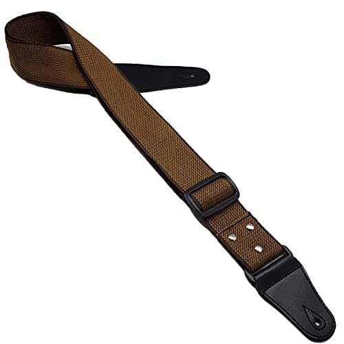 Black Pure Cotton Electric Guitar Strap Belt for Acoustic and Bass — Yellow