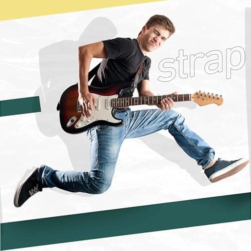 Adjustable 4-Piece Electric & Bass Guitar Strap Belt, Cotton
