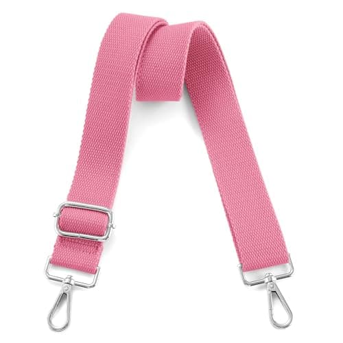 Universal Adjustable Crossbody Shoulder Bag Strap — Silver - Pink