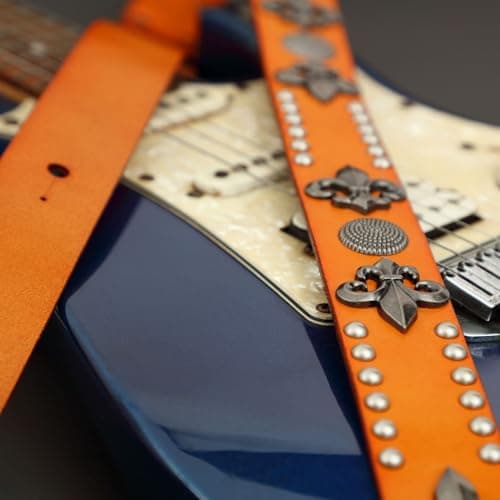 Nefelibata Royal Iris Natural Vegetable Tanned Cowhide Guitar Strap