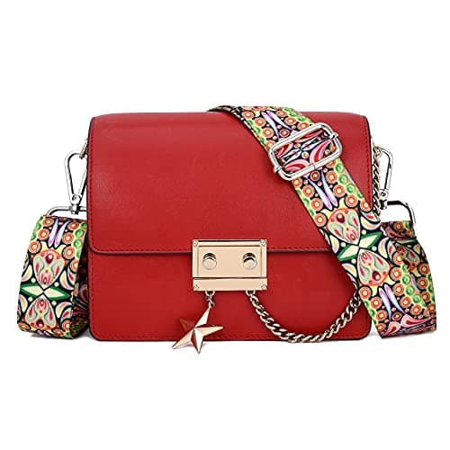 Multicolor Canvas Guitar Style Crossbody Bag Strap