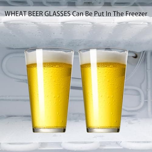 16 oz Beer Glasses Set of 2 for Men