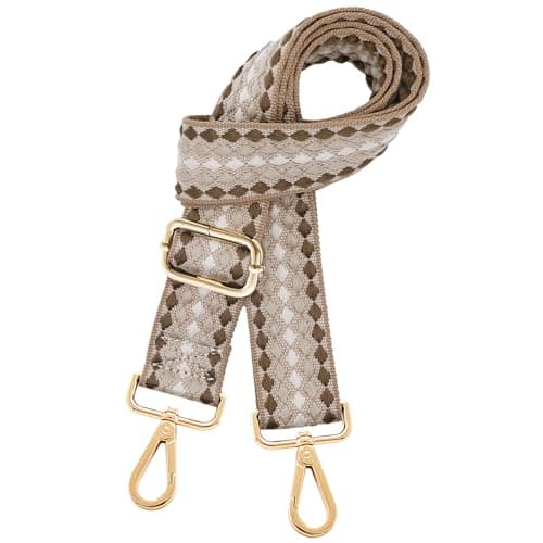 Kolti Wide Adjustable Canvas Crossbody Shoulder Strap Handbag — Gold buckle-426