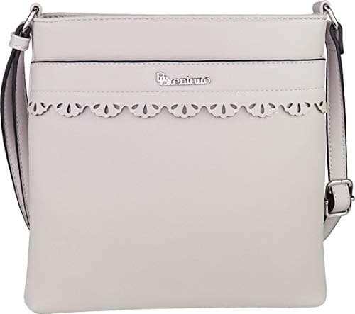 B BRENTANO Vegan Leather Medium Crossbody Purse — Gray - S