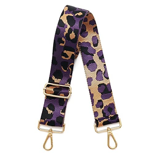 DOAPMLL Adjustable Gold Hardware Canvas Shoulder Strap for Women's Crossbody Purse — Leopard14