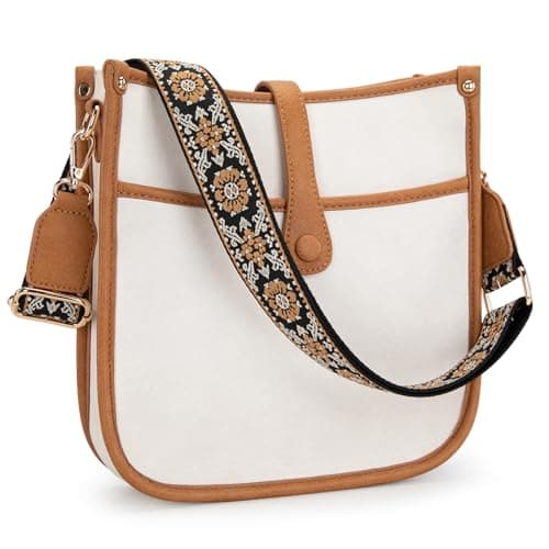 Montana West Women's Crossbody Hobo Shoulder Bags — A-white+brown