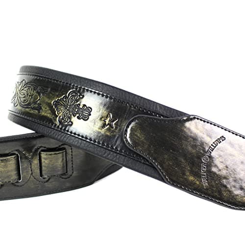 Walker and Williams GB-24 Brushed Gold Padded Guitar Strap