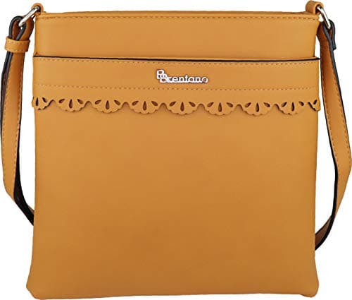 B BRENTANO Vegan Leather Medium Crossbody Purse — Mustard - S