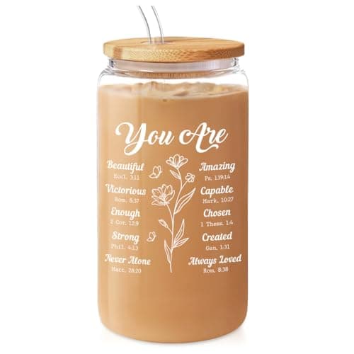 Future Mrs Glass Coffee Cup with Bamboo Lid and Straw - Bridal Shower Gift for Bride-to-be — Christian 1