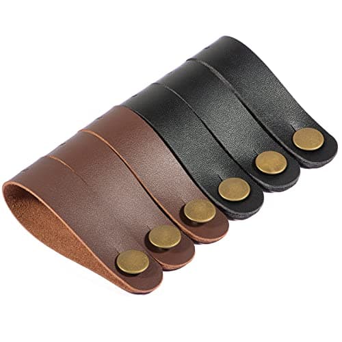 6 Pack Leather Headstock Button for Acoustic Guitar Straps Classic Style