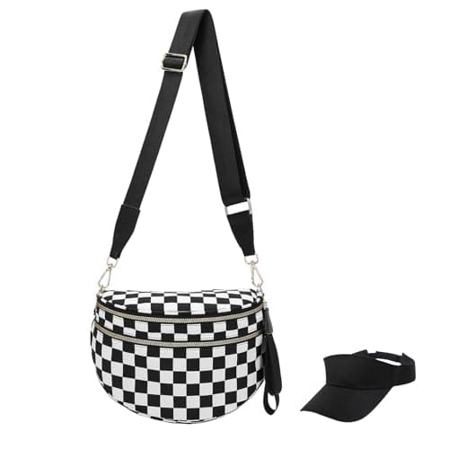 Nuvore Checkered Crossbody Bag, Stylish & Practical for Women — A01