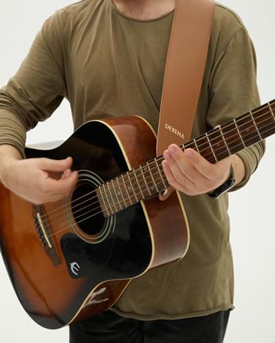 Handcrafted Leather Guitar Strap with Personalization - Acoustic & Electric Bass Guitar Strap