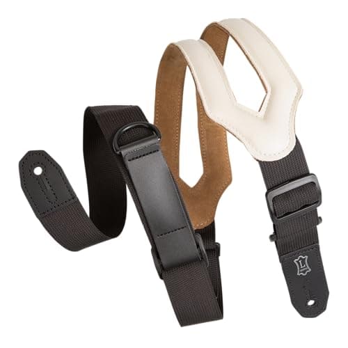 Levy's Leathers Right Height Guitar Strap - Black — Cream