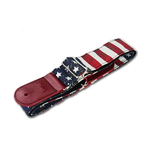 QIELIZI Adjustable Guitar Strap with 2 Locks, 2 Picks, Pick Holder & Leather Button