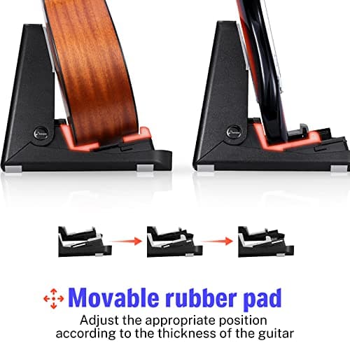 Travel Guitar Stand, Foldable Lightweight A Frame Floor Stand for Bass, Cello, Mandolin, Banjo, Ukulele