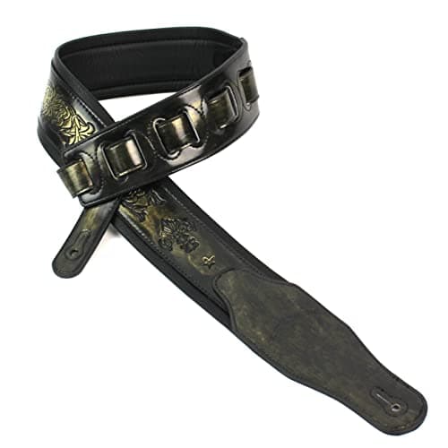 Walker and Williams GB-24 Brushed Gold Padded Guitar Strap