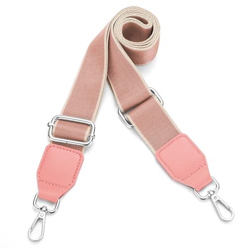 Universal Adjustable Crossbody Purse Strap for Handbags — Silver - Pink