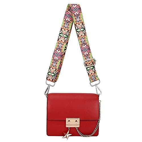 Multicolor Canvas Guitar Style Crossbody Bag Strap