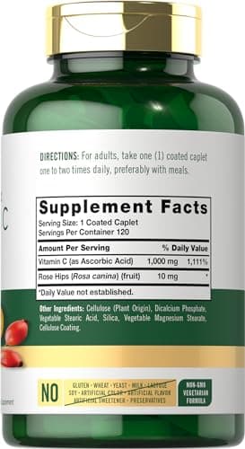Carlyle Vitamin C 1000mg Timed Release Caplets with Rose Hips