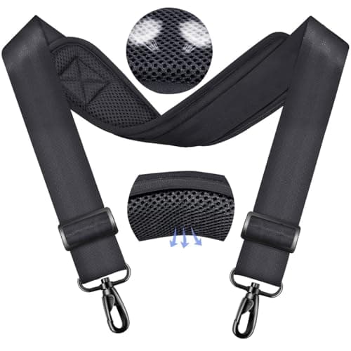ZINMARK Ultra-Thick Shoulder Strap Crossbody Bag - Black