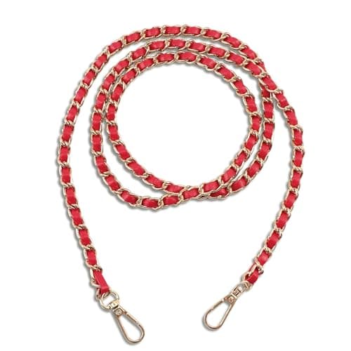 Black & Gold Metal Chain Strap for Purse, 47" Replacement (DIY Bag Accessory) — Red and Gold