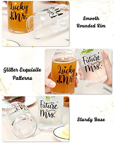 Engagement Gifts Coffee Cups Set of 2 for Bride and Groom