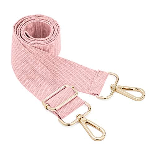 DEVPSISR Wide Shoulder Strap Replacement Adjustable Crossbody Canvas Bag — Pink