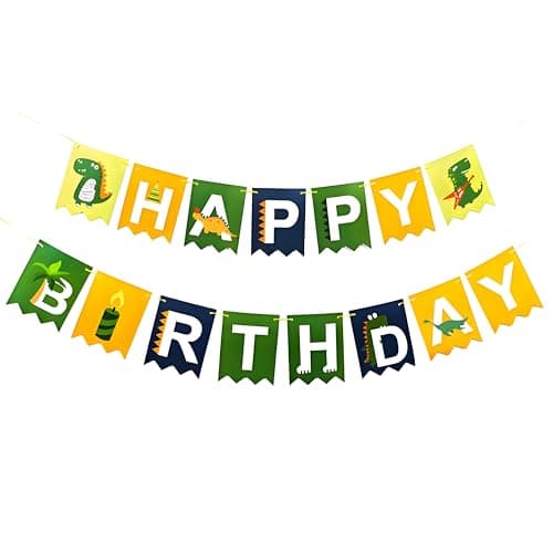 Camping Theme Birthday Party Decorations Kit Banner Topper — Yellow 1