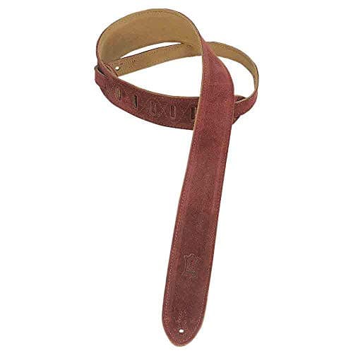 Levy's 2" Brown Suede Leather Strap — Burgundy