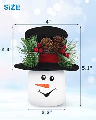 Snowman Winter Mini Mason Jars for Farmhouse Tiered Tray Decor