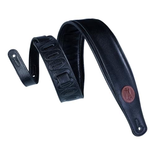 Levy's MSS2 Garment Leather XL Black Guitar Strap