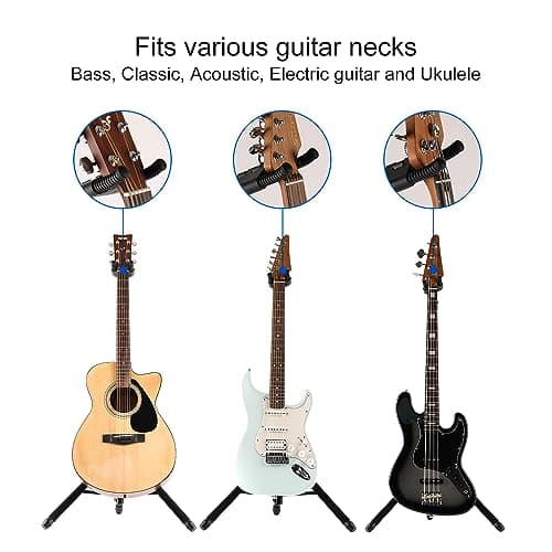 GHOSTFIRE AutoGrip Foldable Guitar Stand for Electric Bass and Acoustic