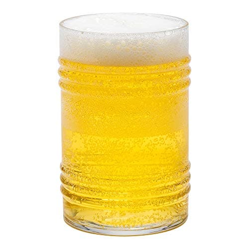 16-Ounce Tin Can-Shaped Pint Glasses Set Of 6 - Restaurantware Clear Dishwasher-Safe Beer Glasses