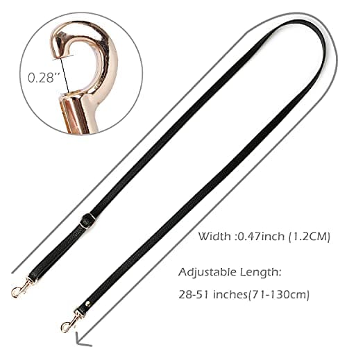 VanEnjoy Genuine Leather Crossbody Strap Replacement - 1/2" Width, 25-51" Length